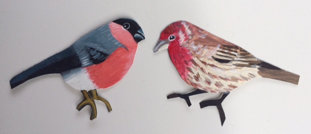 oiseaux décoration en plastique