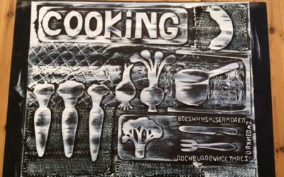 Tableau décoratif « COOKING » pour la cuisine