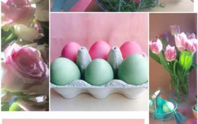 Déco de Pâques en couleurs tendres.